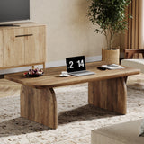 Tribesigns Farmhouse Rectangular Coffee Table, 47.24-Inch w/ Sturdy Base