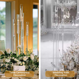 Acrylic Floor Candelabra 5 Arm Tall Candlestick Holder for Wedding, 10pcs