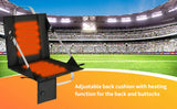 2PCS Heated Stadium Seat for Bleachers with Back and Cushion 3 Gear Heating