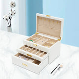 3 Tier Jewelry Box, Jewelry Storage, Pull Out Drawer for Earring Ring