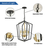 4 Light Luxury Chandeliers Farmhouse Industrial Pendant Lighting Classic Lantern