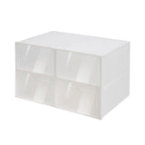 20PCS/24PCS Foldable Flip Shoe Boxes Set Shoe Rack Stackable Storage Container Plastic Clear Shoe Case