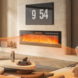 50/60-inch Smart Electric Fireplace Heater, Wall-mounted Or Built-in Fireplace