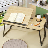 Laptop Desk for Bed, Portable Lap Tray Table with Cup Holder, Laptop Bed Desk Tray
