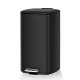 mVm Stainless Steel Trash Can 20L/30L, Step Pedal Garbage Bin with Lid, Fingerprint-Resistant, Soft Close