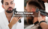HIENA PRO Professional Hair Clipper Set Cordless Barber Kit and Hair Cutting Set Electric Foil Shavers and