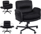 Criss Cross Office Chair with Flip-Up Armrests, Swivel Makeup Chair with Wheels