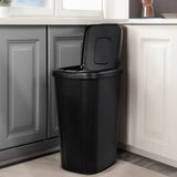 Kitchen Trash Can, 13.3 Gallon Plastic Touch Top Garbage Bin