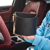 Waterproof Mini Auto Sturdy Trash Can Car Mounted Garbage Bin Without Lid High Quality Leather Material Auto Interior Trash Bin