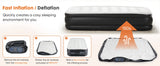 JHK Queen Twin Size Air Mattress Blow Up Double Height Non-Slip Bottom