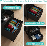 Computer Desk with File Drawers Cabinet, 47 Inch Reversible Home Office Desk