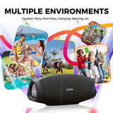 W-KING X10MIC Portable Loud Bluetooth Speakers (120W PEAK)70W with Wireless Microphone,