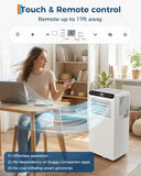 8000 BTU Portable Air Conditioner, Quiet 3-in-1 Indoor AC Combining Cooling, Dehumidification, 24H Timer,Complete Window Kit