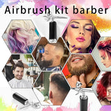 High air Flow Airbrush Kit Portable Rechargeable Cordless Mini Handheld Airbrush Gun for Barber Styling