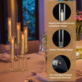 16PCS Clear Candle Holder for Wedding Christmas Party