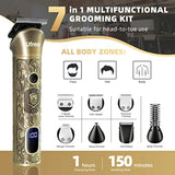 Beard Trimmer for Men Electric Razor Shaver Cordless Hair Clipper Shaving Kit for Mustache Body Nose Ear Hair