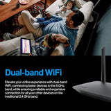 WiFi 5 Router 1, 500 Sq. Feet Coverage 20+ Devices Speeds up to AC1200