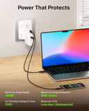 6-Outlet Surge Protector Power Strip with USB-C PD Fast Charge & USB-A