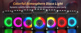 JYX Karaoke Machine with 2 UHF Wireless Microphones, Bluetooth Speaker with Bass/Treble/Echo Adjustment & LED Light