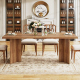 Tribesigns 63-inch Dining Table for 4-6, Farmhouse Kitchen Table with Large Tabletop