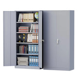 Metal Storage Cabinet, 72" Garage Cabinet with Doors and Shelves Lockable Steel Multifunctional Cabinets