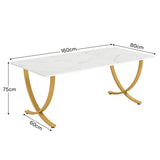 Tribesigns 63-Inch Rectangular Dining Table for 4 to 6, Modern Kitchen Table