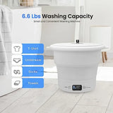 Mini Portable Washing Machine Foldable Compact Washer for Dorms Travel Apartments and Camping