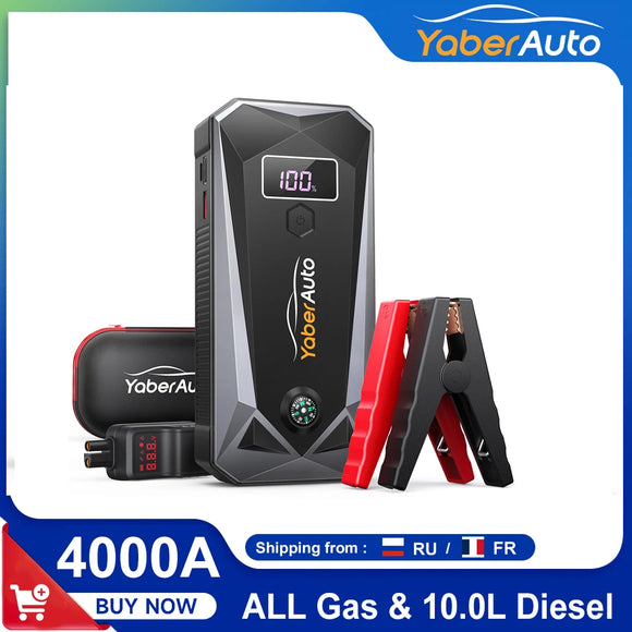 4000A 26800mAh Car Battery Power Bank | Auto Battery Booster w/Storage Box