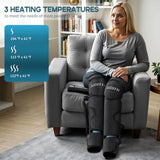 Air Compression Leg and Foot Massager with Heat Relief for Circulation