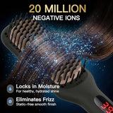 Pro Ceramic Ionic Hair Straightener Brush for Home Salon MCH Fast 20s Heating Tech with Auto-Off Safety