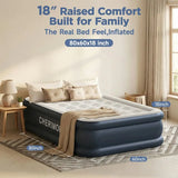 Air Mattress with Built in Pump, 18 Elevated Height, 48Hr LeakTested