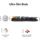 84-Key Slim Wireless/Wired Mechanical Keyboard with LED Backlight