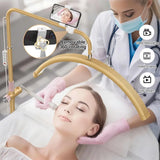Adjustable LED Floor Lash Lamp with 4X Magnifier, Pen Holder, Dimmable