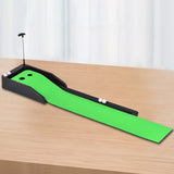 Putting Green Indoor Set Mini Putting Ball Pad w/ Ball Return/2 Holes for Men