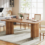 Tribesigns 63-inch Dining Table for 4-6, Farmhouse Kitchen Table with Large Tabletop