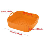 1PC Reusable Airfryer Pan Liner Accessories Silicone Air Fryers Oven Baking Tray Pizza
