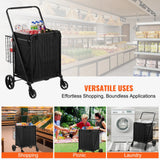 Folding Shopping Cart With Removable Waterproof Liner