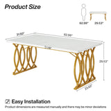 Tribesigns 63-Inch Rectangular Dining Table for 4 to 6, Modern Kitchen Table