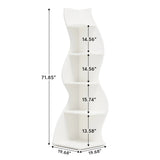 Tribesigns Corner Shelf, Modern 5-Tier Wall Corner Bookshelf, Stylish