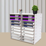 Wooden Paper Mail Tray SorterWith Rubber Rings ,Office Desktop File LiteratureOrganiser,Classroom