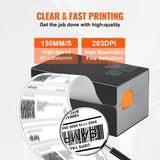 SucceBuy Thermal Label Printer Portable 300DPI for 4x6 Mailing Packages Printing w/ Bluetooth & Automatic Label Recognition