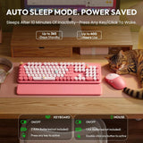 SGIAWETA-Wireless Keyboard and Mouse Combo, Typewriter Keyboard with Magnetic Wrist Rest,