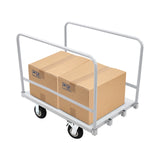 36*24 Flat Dolly Cart 2000 Lbs Hand Push Pull Cargo Handling Trailer with 4 Wheels Heavy Duty