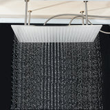 Nickel/Chrome/Black LED 40cm/80cm rectangular brass shower nozzle faucet bathroom accessories
