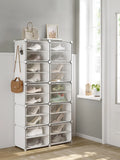 SONGMICS Shoe Rack, 10 Cubes With Doors, 40 Pair For Bedroom, Entryway