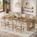 Tribesigns 86.61-Inch Dining Table for 6-8 People, Modern Narrow Long Kitchen Table