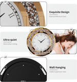 Activity priceCrushed Diamond Wall Clock Round Decorative 24 inch Brown