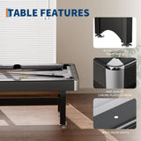 Garvee 2-in-1 Multi-Game Combination Table 6 FT, Billiard Pool Table