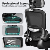 Ergonomic Mesh Desk Chair, 330 lbs Capacity, Comfortable Gaming Chair with Wheels