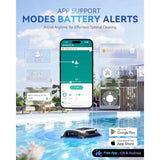 24/7 Solar Powered Automatic Electric Pool Skimmer Robot with APP Support